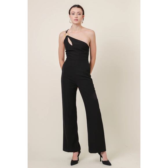 NWT! Line & Dot Vaughn Sleek Jumpsuit in Black - Size Small - Picture 4 of 15
